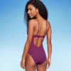 Women's Ribbed Plunge Twist-Front One Piece Swimsuit - Shade & Shore™ 1 Women's Ribbed Plunge Twist-Front One Piece Swimsuit - Shade & Shore™ -Shade & Shore GUEST 014b7d74 2b8e 4b13 8642 5122d745d2de