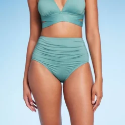 Women's Shirred High Waist Brief Full Coverage Bikini Bottom - Shade & Shore™ -Shade & Shore GUEST 03d3521b c03f 4cc0 bb59 94c43a61fd30