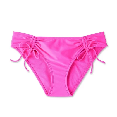 Women's Cinched Side-Tie Hipster Bikini Bottom - Shade & Shore™ Pink 7 Women's Cinched Side-Tie Hipster Bikini Bottom - Shade & Shore™ Pink - Image 5