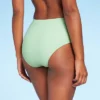Women's High Waist Cheeky Bikini Bottom - Shade & Shore™ Light Green