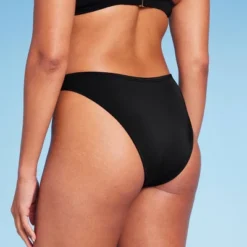 Women's Cinch Detail High Leg Bikini Bottom - Shade & Shore™ Black -Shade & Shore GUEST 09a54ced cecb 4943 ba74 73cb745e7b91