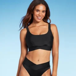 Women's Longline Square Neck Bralette Bikini Top - Shade & Shore™ -Shade & Shore GUEST 19790507 c0c3 4e32 9486 bcb88cc3e867