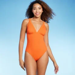 Women's Ribbed Triangle One Piece Swimsuit - Shade & Shore™ -Shade & Shore GUEST 1adee4a5 40e4 4258 86e1 2387404319d3