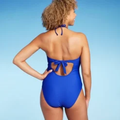 Women's Halter Keyhole Bandeau One Piece Swimsuit - Shade & Shore™ -Shade & Shore GUEST 1ee03227 38ae 4a73 b40e 813c9b3da8b3