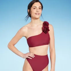 Women's One Shoulder Floret Detail Bikini Top - Shade & Shore™ Red 10 Women's One Shoulder Floret Detail Bikini Top - Shade & Shore™ Red -Shade & Shore GUEST 1f50bba9 cb82 4bbd 995d f6367b84dd1e