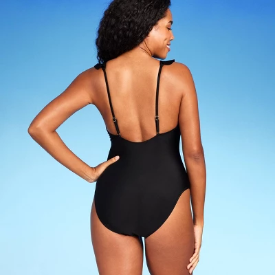 Women's Ruffle Plunge One Piece Swimsuit - Shade & Shore™ 3 Women's Ruffle Plunge One Piece Swimsuit - Shade & Shore™