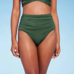 Women's Shirred High Waist Brief Full Coverage Bikini Bottom - Shade & Shore™ -Shade & Shore GUEST 2a9d3186 bc51 415d a1d5 f2cba1d08275