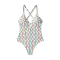 Women's Plunge Front High Leg One Piece Swimsuit - Shade & Shore™ Multi Geo Print -Shade & Shore GUEST 2d3e325b 20c9 4d38 a632 aae7a96b0871