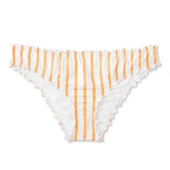 Women's Ruffle Cheeky Bikini Bottom - Shade & Shore™ Orange -Shade & Shore GUEST 3002b9ce 12b5 4c16 9928 3231a929a936