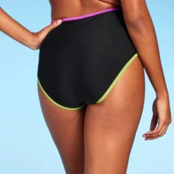 Women's Contrast Binding High Waist Bikini Bottom - Shade & Shore™ -Shade & Shore GUEST 305b80e6 31bf 428f 9b55 61f3892ac6ca