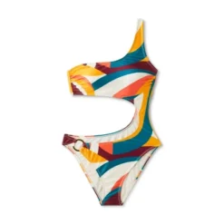 Women's One Shoulder Cut Out One Piece Swimsuit - Shade & Shore™ Multi Abstract Print 11 Women's One Shoulder Cut Out One Piece Swimsuit - Shade & Shore™ Multi Abstract Print -Shade & Shore GUEST 30bcfdb9 4b02 486b bd59 fb3b1d3bf674