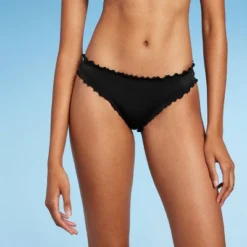 Women's Ruffle Extra Cheeky Bikini Bottom - Shade & Shore™ Black -Shade & Shore GUEST 36989d0e 4831 484e ba8a 900ec6e3aa58