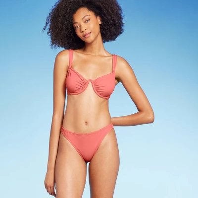 Women's High Leg Extra Cheeky Bikini Bottom - Shade & Shore™ Pink 4 Women's High Leg Extra Cheeky Bikini Bottom - Shade & Shore™ Pink - Image 2