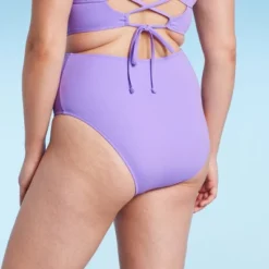 Women's High Waist Bikini Bottom - Shade & Shore™ Purple -Shade & Shore GUEST 3e8099a5 6ebd 452d 9af9 f603966c140e