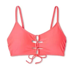 Women's Lace-Up Bralette Bikini Top - Shade & Shore™ Pink -Shade & Shore GUEST 44019fe0 a4b0 48dd 9f17 29df466bfe30