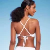 Women's Underwire Ruffle Trim Bikini Top - Shade & Shore™ White