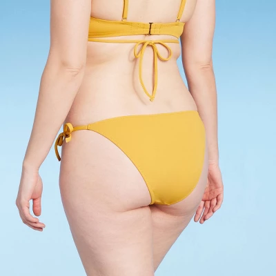 Women's Side-Tie Cheeky Bikini Bottom - Shade & Shore™ Yellow 6 Women's Side-Tie Cheeky Bikini Bottom - Shade & Shore™ Yellow - Image 4