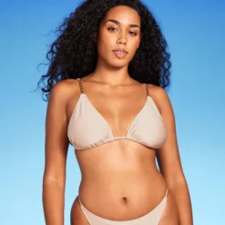 Women's Chain Strap Triangle Bikini Top - Shade & Shore™ Tan Shine 9 Women's Chain Strap Triangle Bikini Top - Shade & Shore™ Tan Shine -Shade & Shore GUEST 4c26cd0e 41a2 4c1a 9aa4 5f41acbf7561