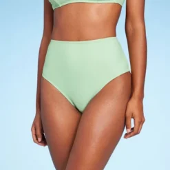 Women's High Waist Cheeky Bikini Bottom - Shade & Shore™ Light Green -Shade & Shore GUEST 4dcd7e3f 23dc 4ef5 99b7 b83fbf0394e6