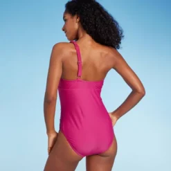 Women's One Shoulder Twist One Piece Swimsuit - Shade & Shore™ -Shade & Shore GUEST 4f436c08 161d 4e1d 8218 2f76caea9689
