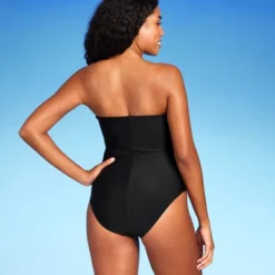Women's Bandeau Cut Out High Leg Cheeky One Piece Swimsuit - Shade & Shore™ Black 8 Women's Bandeau Cut Out High Leg Cheeky One Piece Swimsuit - Shade & Shore™ Black -Shade & Shore GUEST 516acace 40d0 4416 b864 a96b59d84a4b