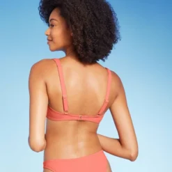 Women's Shirred Cup Continuous Underwire Bikini Top - Shade & Shore™ Pink