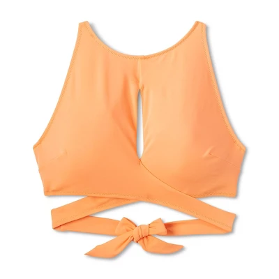 Women's High Neck Cut Out Underwire Bikini Top - Shade & Shore™ Orange 7 Women's High Neck Cut Out Underwire Bikini Top - Shade & Shore™ Orange - Image 5