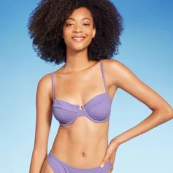 Women's Ribbed Underwire Bikini Top - Shade & Shore™ -Shade & Shore GUEST 55f55f64 f192 4c56 9cd2 56d7046763c2