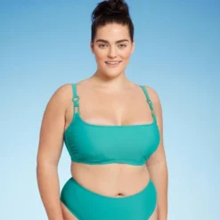Women's Ring Detail Hidden Underwire Bikini Top - Shade & Shore™ Teal Green -Shade & Shore GUEST 60226144 fcf8 435e a17a dc9d5469f633