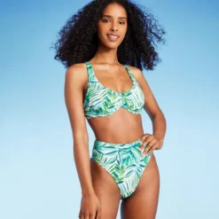 Women's Underwire Bralette Bikini Top - Shade & Shore™ Green Tropical Print 7 Women's Underwire Bralette Bikini Top - Shade & Shore™ Green Tropical Print -Shade & Shore GUEST 63354bb7 266a 4256 bc23 af9439a9cf82