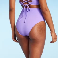 Women's High Waist Bikini Bottom - Shade & Shore™ Purple