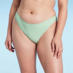 Women's High Leg Extra Cheeky Bikini Bottom - Shade & Shore™ Green -Shade & Shore GUEST 6825630e 9ca1 4250 9239 d44879d1343e