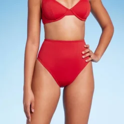 Women's High Waist High Leg Ribbed Medium Coverage Bikini Bottom - Shade & Shore™ 18 Women's High Waist High Leg Ribbed Medium Coverage Bikini Bottom - Shade & Shore™ -Shade & Shore GUEST 6b2794f2 9054 4324 bab1 7c03f8b2301b