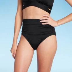 Women's Shirred High Waist Brief Full Coverage Bikini Bottom - Shade & Shore™ -Shade & Shore GUEST 718f2bb9 9859 4e41 b940 4992014df7b6