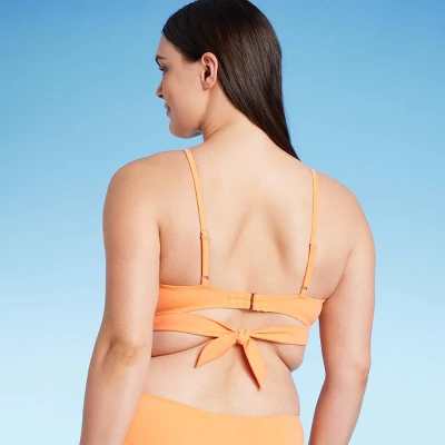 Women's High Neck Cut Out Underwire Bikini Top - Shade & Shore™ Orange 5 Women's High Neck Cut Out Underwire Bikini Top - Shade & Shore™ Orange - Image 3