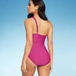 Women's One Shoulder Twist One Piece Swimsuit - Shade & Shore™