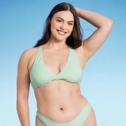 Women's Twist-Front Bralette Bikini Top - Shade & Shore™ Green -Shade & Shore GUEST 82317407 aa6d 4d1c baa5 ac7ca61821a8