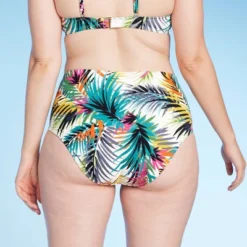 Women's High Waist Medium Coverage Bikini Bottom - Shade & Shore™ Multi Palm Print -Shade & Shore GUEST 83fa4cfb 1c37 4aaa bbd8 564ea3540dfe