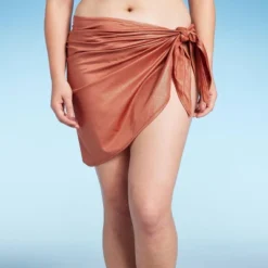 Women's Lurex Side-Tie Cover Up Sarong - Shade & Shore™ Brown -Shade & Shore GUEST 863a6684 d62a 42ba 854b 629ef505aaed