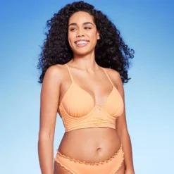 Women's Shirred Keyhole Underwire Bikini Top - Shade & Shore™ Peach -Shade & Shore GUEST 881dcdaa 1460 46a1 9e1e fda815c91e9b