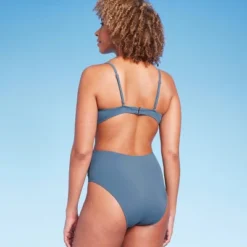 Women's Cut Out Bead Detail One Piece Swimsuit - Shade & Shore™ Blue 10 Women's Cut Out Bead Detail One Piece Swimsuit - Shade & Shore™ Blue -Shade & Shore GUEST 88262f21 fb88 4953 be83 039388acca92