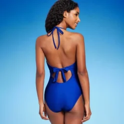 Women's Halter Keyhole Bandeau One Piece Swimsuit - Shade & Shore™