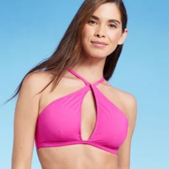 Women's Longline Keyhole Halter Bikini Top - Shade & Shore™ -Shade & Shore GUEST 8b6bd4a3 dc51 4ef0 bb18 25cea9751705