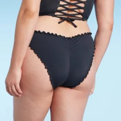 Women's Side-Tie High Leg Extra Cheeky Bikini Bottom - Shade & Shore™ Gray -Shade & Shore GUEST 8c802692 ea21 4e48 aec1 f5f4f753f8d6