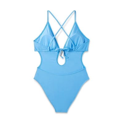 Women's Tie-Front Plunge One Piece Swimsuit - Shade & Shore™ 7 Women's Tie-Front Plunge One Piece Swimsuit - Shade & Shore™ - Image 5