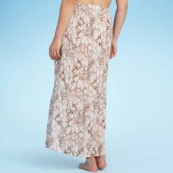 Women's High Slit Cover Up Maxi Skirt - Shade & Shore™ Tan Snake Print -Shade & Shore GUEST 8d3a2e2e 5350 4e40 9599 09151b4a7e0d