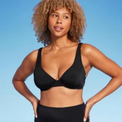 Women's Retro Ribbed Underwire Bikini Top - Shade & Shore™ -Shade & Shore GUEST 8f49dbb2 f252 4347 ae39 1f209a70458b