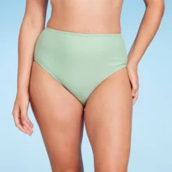 Women's High Waist Cheeky Bikini Bottom - Shade & Shore™ Light Green -Shade & Shore GUEST 9b6e5e8f 1a11 4bc7 994b 55f1590a9210