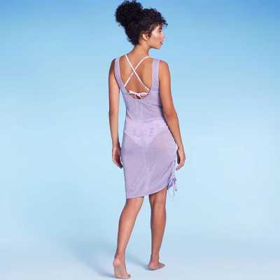 Women's Lurex Tunneled Side Cover Up Tank Dress - Shade & Shore™ Lilac Purple 3 Women's Lurex Tunneled Side Cover Up Tank Dress - Shade & Shore™ Lilac Purple