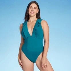 Women's Plunge Flounce Neckline One Piece Swimsuit - Shade & Shore™ 17 Women's Plunge Flounce Neckline One Piece Swimsuit - Shade & Shore™ -Shade & Shore GUEST 9d5a8796 c338 4405 85d7 e6abd1f6012e